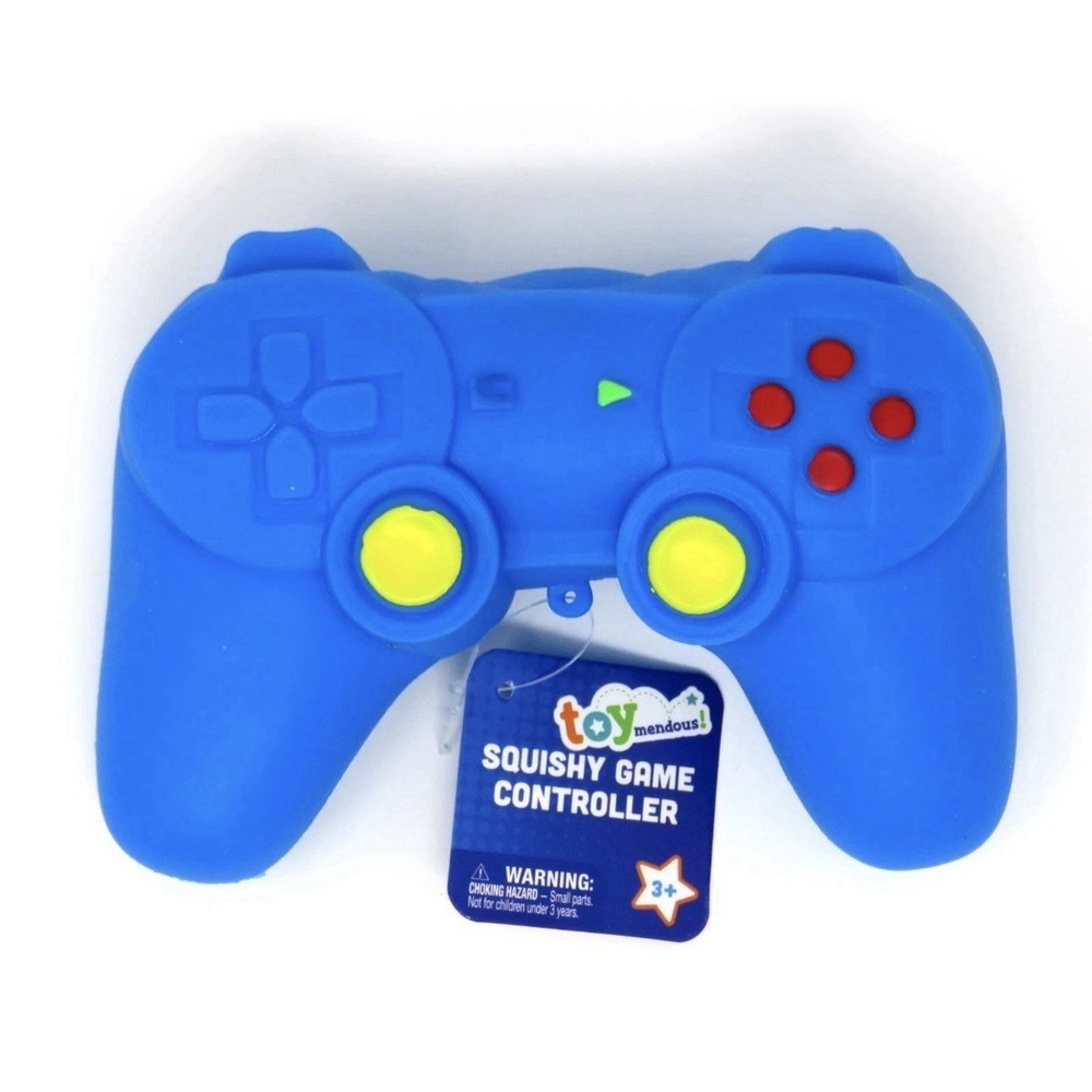 Toymendous Squeezy Game Controller Squishy Satisfying Stress Relief Toy Blue NEW